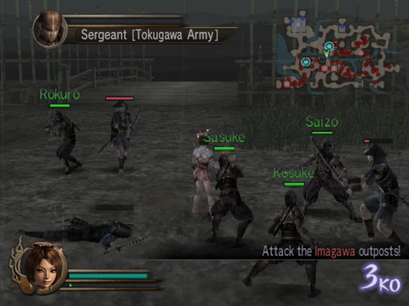 A screenshot of one of the many stages whose color palette consists primarily of brown, grey, and a muted shade of green.