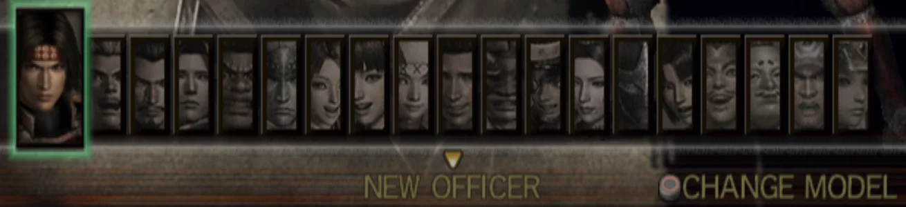 The full character roster of Samurai Warriors: Xtreme Legends, excluding New Officers.